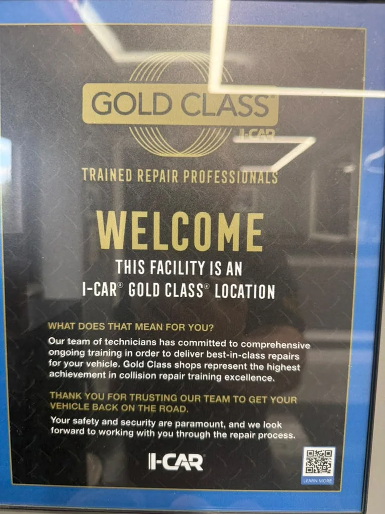 I-CAR Gold Class trained repair professionals recognition sign